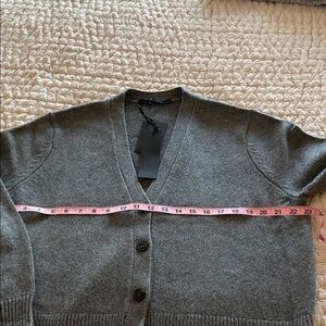 Jenni Kayne Gray V-Neck Cashmere Cardigan
